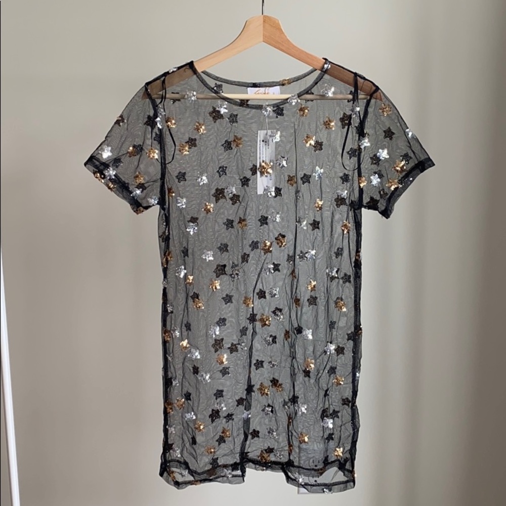 Starry Sequin Mini Dress